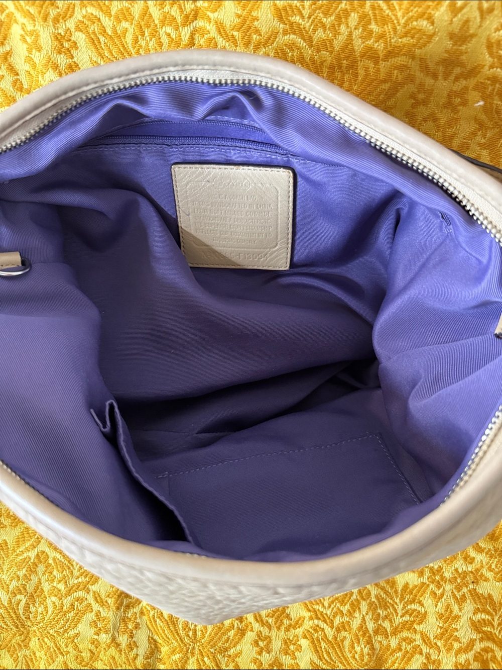 Coach Taupe Pebbled Leather Hobo with Silver Hardware - Picture 3 of 7